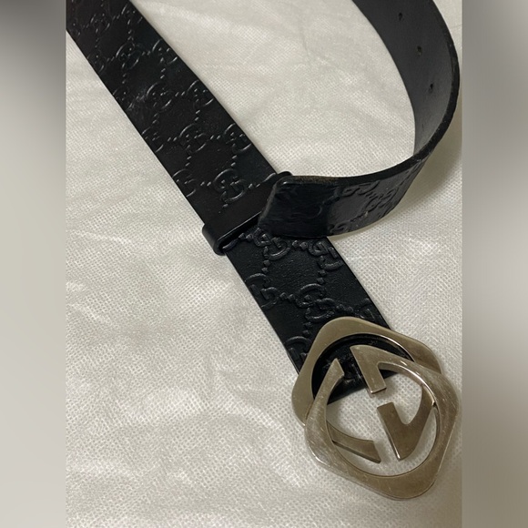 @@@ GUCCI WIDE BELT.@@@. 48 inches long. Color: Black - Picture 15 of 16